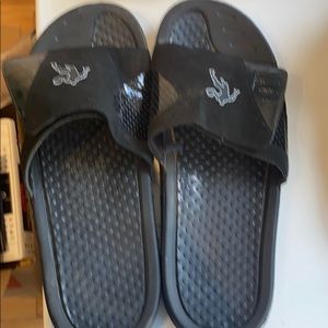 Under Armour Velcro sandals.